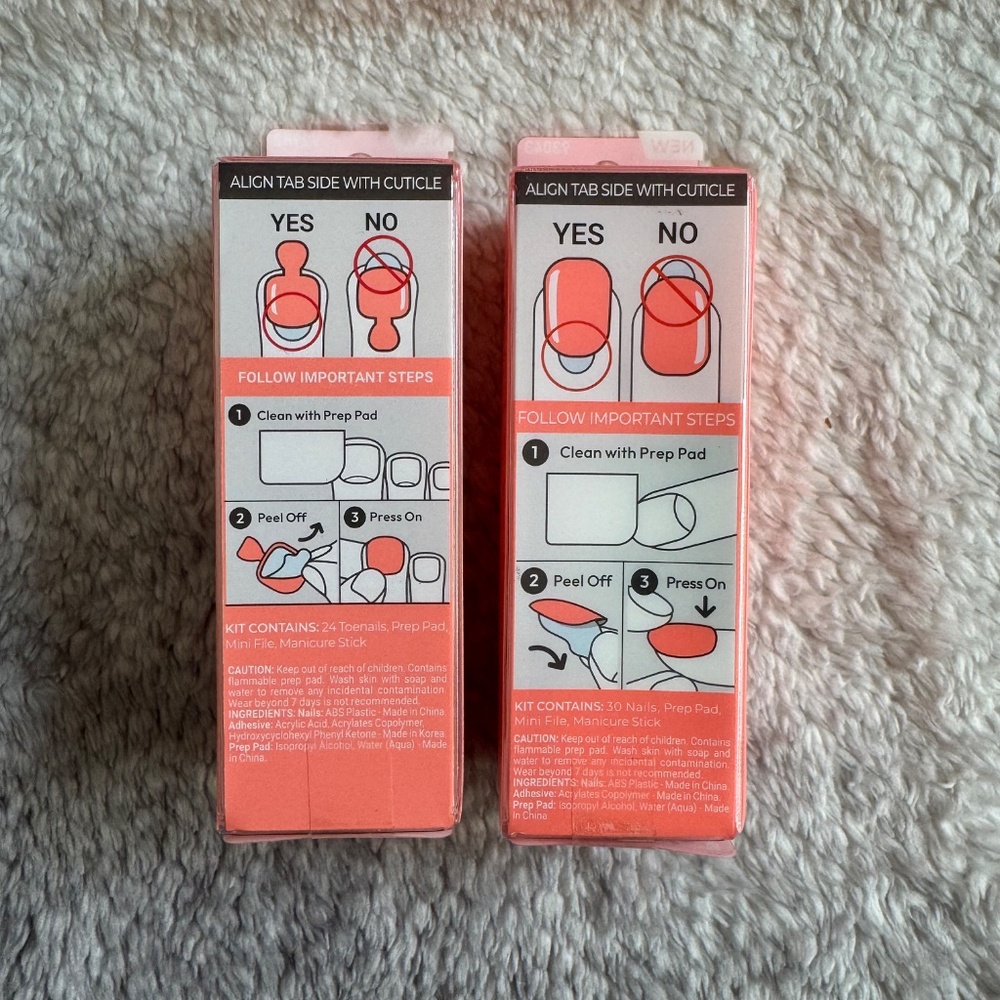 Kiss Impress No Glue Mani/Pedi 2pc Bundle 45 Prime Time 504 Sweet as Honey - Picture 3 of 6